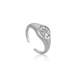 ANIA HAIE Emblem Adjustable Signet Ring S - 46045