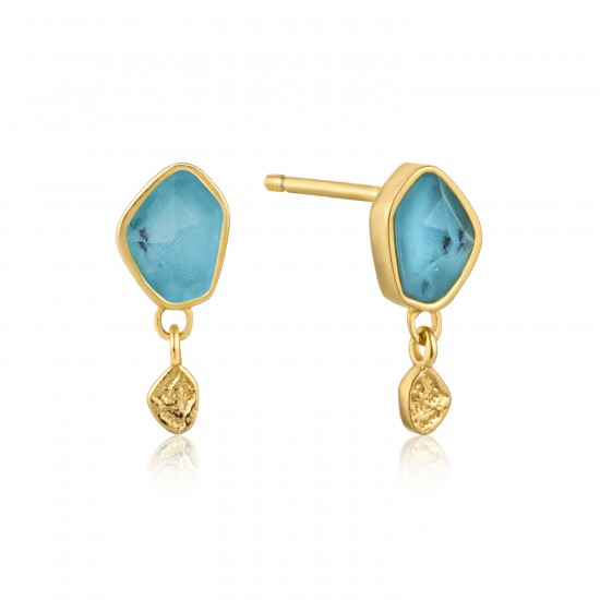 ANIA HAIE Turquoise Drop Stud Earrings S - 46037