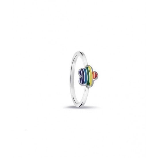 Bellini Zilveren ring regenboog bloem MAAT 15 - 46119