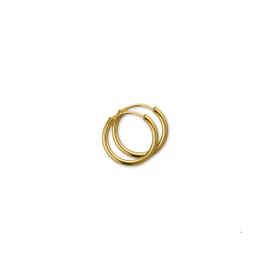 Gouden Oorringen ronde buis - 42035