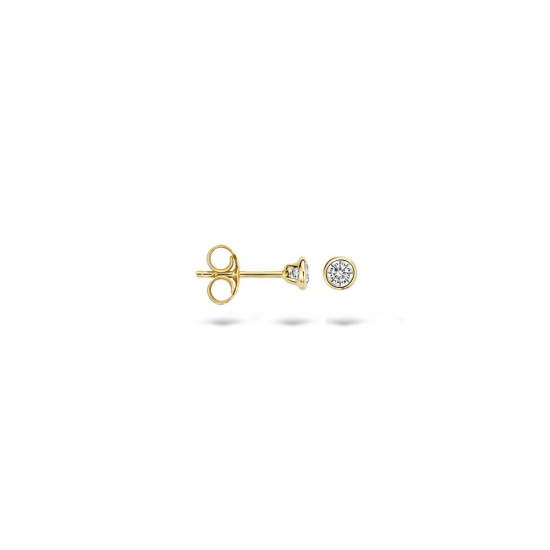 Blush Oorknoppen met Zirconia 7255YZI Geelgoud MAAT 3,25mm - 46342