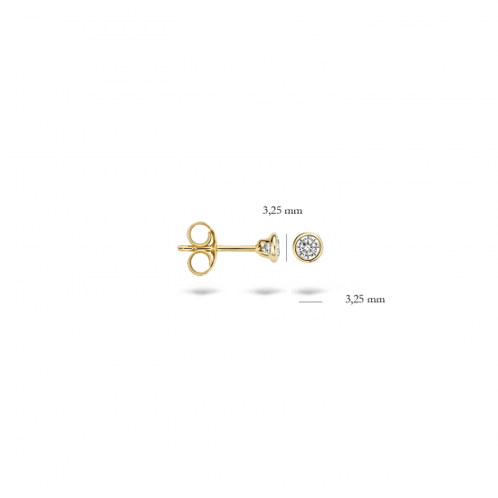 Blush Oorknoppen met Zirconia 7255YZI Geelgoud MAAT 3,25mm - 46342