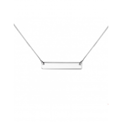 Zilveren plaatcollier - 44938