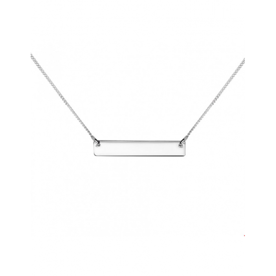Zilveren plaatcollier - 44938