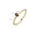 Blush Ring Geelgoud met Smokey Quartz 1204YSQ MAAT 16,5 - 46388