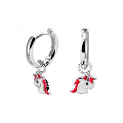 Zilveren Oorringen eenhoorn - 46546