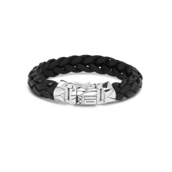 Buddha to Buddha 127BL-E+ Mangky  Leather Bracelet Black MAAT 20cm - 46601