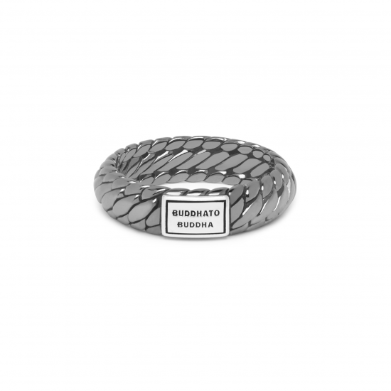 Buddha to Buddha 125BR SS Ben XS Ring Black Rhodium Shine Silver MAAT 17 - 46607