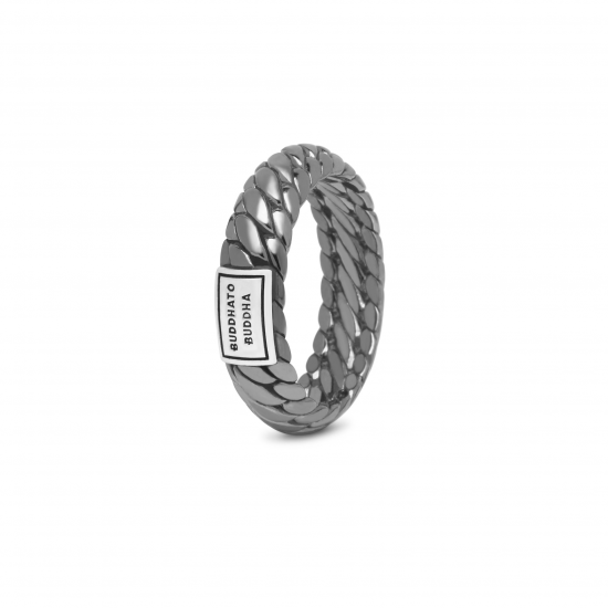 Buddha to Buddha 125BR SS Ben XS Ring Black Rhodium Shine Silver MAAT 17 - 46607