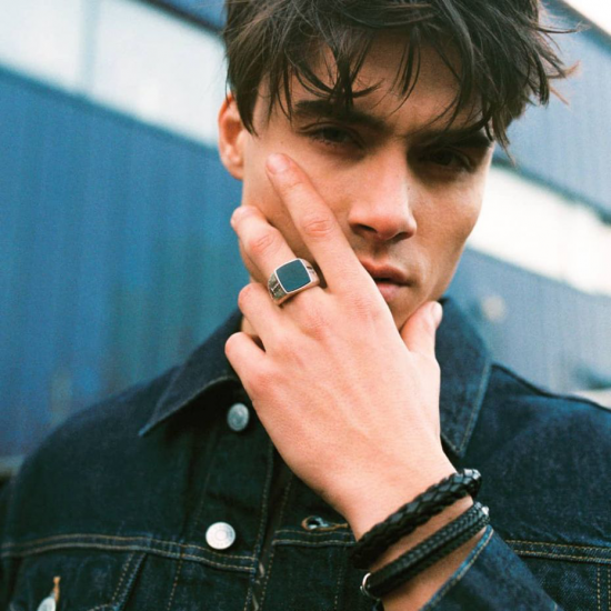 Buddha to Buddha 127BL-F Mangky Leather Bracelet Black MAAT 21cm - 46600