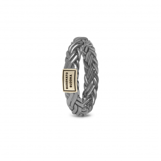 Buddha to Buddha 605BR SG Katja XS Ring Black Rhodium Shine Gold 14kt MAAT 19 - 46627