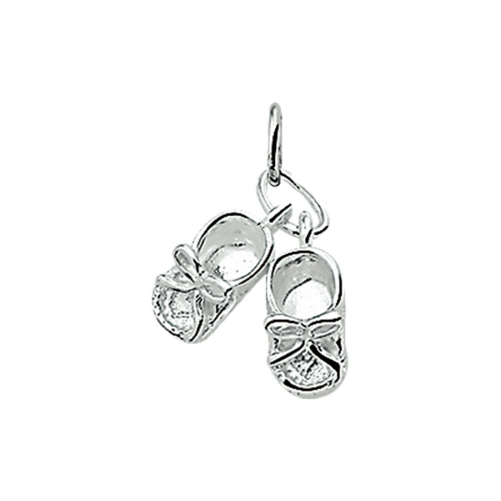 Zilveren hanger babyschoentjes 12mm - 46766