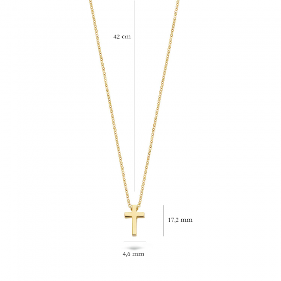 Blush Collier met hanger kruisje 3091YGO Geelgoud - 46374