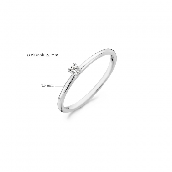 Blush Ring Witgoud met Zirkonia 1200YZI MAAT 16,5 - 46376