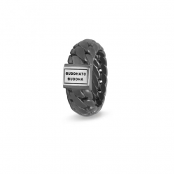 Buddha to Buddha Ring Ben Small Ring Black Rodium Silver 542BRS MAAT 18 - 45266