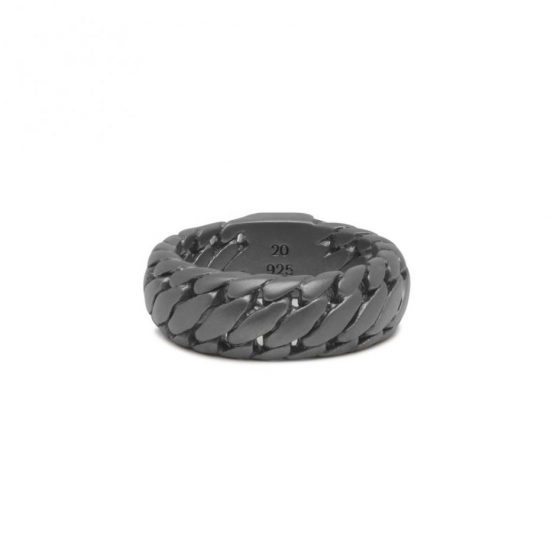 Buddha to Buddha Ring Ben Small Ring Black Rodium Silver 542BRS MAAT 18 - 45266