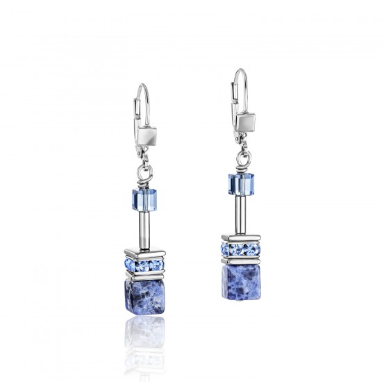 Coeur de Lion Earrings sodalite & haematite blue - 46908