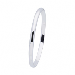 Silver Lining Zilveren bangle solid 5mm ovaal 60mm - 45356