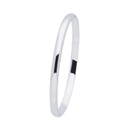Silver Lining Zilveren bangle solid 5mm ovaal 60mm - 45356
