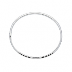 Silver Lining Zilveren bangle solid 5mm ovaal 60mm - 45356