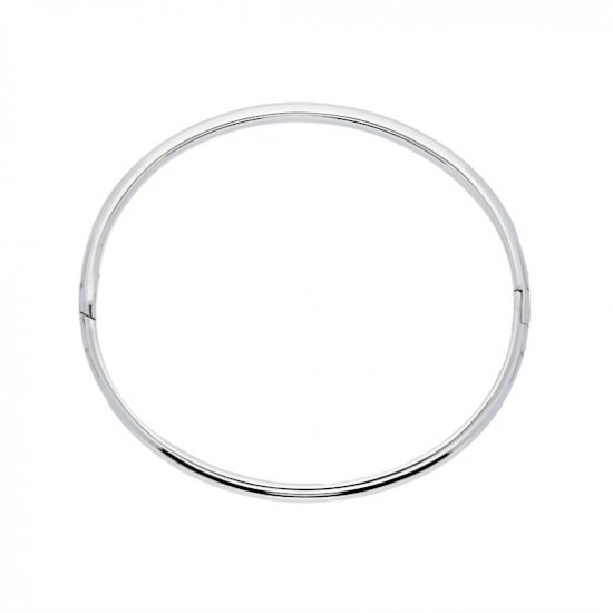 Silver Lining Zilveren bangle solid 5mm ovaal 60mm - 45356