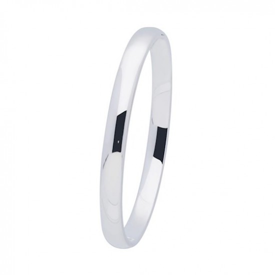 Silver Lining Zilveren bangle solid 7mm ovaal 60mm - 45358