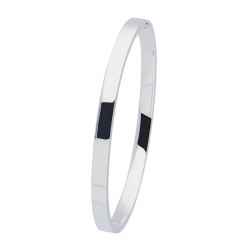 Silver Lining Zilveren bangle solid 5mm Vierkant 60mm - 45361