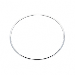 Silver Lining Zilveren bangle solid 5mm Vierkant 60mm - 45361
