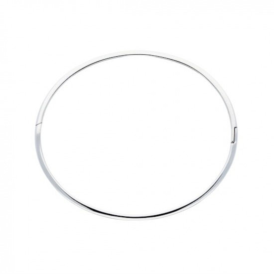 Silver Lining Zilveren bangle solid 5mm Vierkant 60mm - 45361