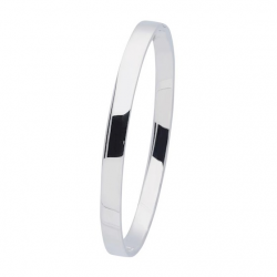 Silver Lining Zilveren bangle solid 6mm Vierkant 60mm - 45362