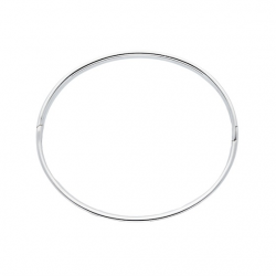 Silver Lining Zilveren bangle solid 6mm Vierkant 60mm - 45362