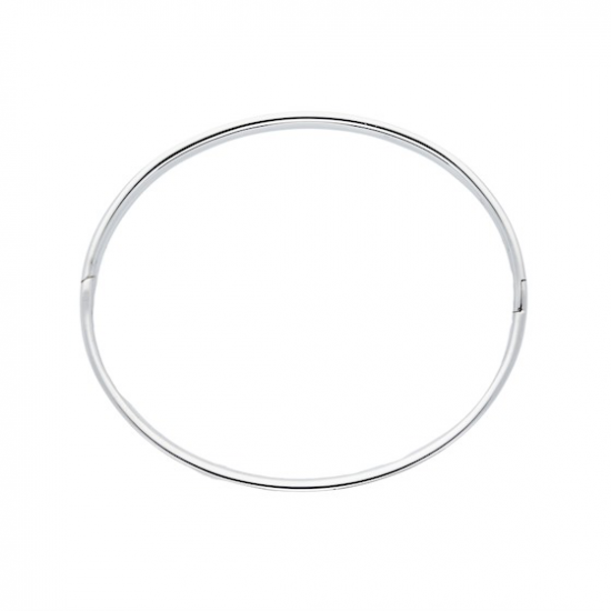 Silver Lining Zilveren bangle solid 6mm Vierkant 60mm - 45362