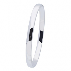 Silver Lining Zilveren bangle solid 6mm ovaal 60mm - 45357