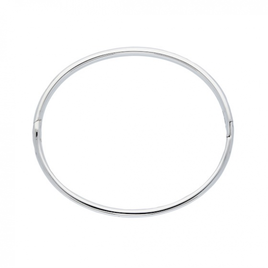 Silver Lining Zilveren bangle solid 6mm ovaal 60mm - 45357