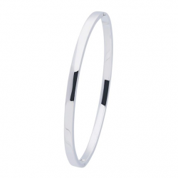 Silver Lining Zilveren bangle solid 4mm Vierkant 60mm - 45360