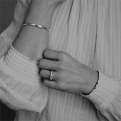 Silver Lining Zilveren bangle solid 4mm Vierkant 60mm - 45360