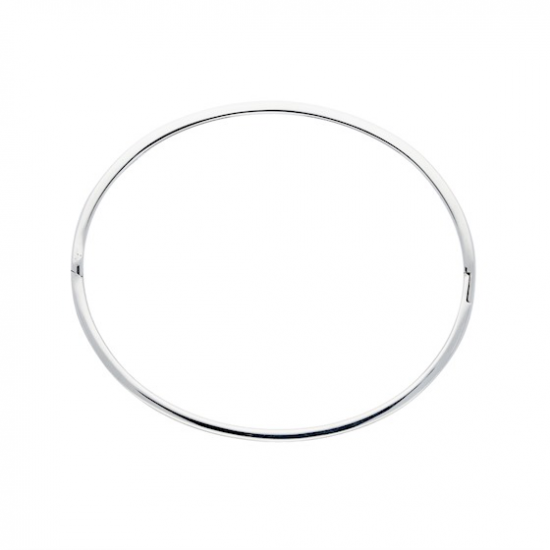 Silver Lining Zilveren bangle solid 4mm Vierkant 60mm - 45360