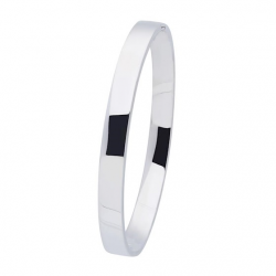 Silver Lining Zilveren bangle solid 7mm Vierkant 60mm - 45363