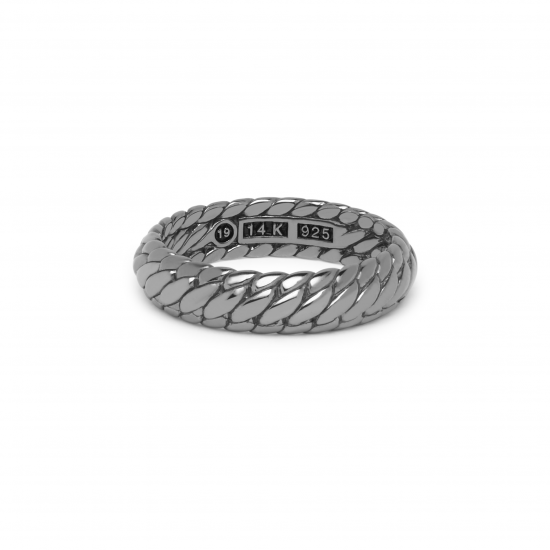 Buddha to Buddha 125BR SG Ben XS Ring Black Rhodium Shine Gold 14kt MAAT 16 - 46613