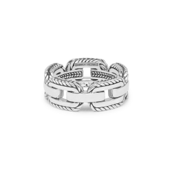 Buddha to Buddha 118 Barbara Link Ring Silver MAAT 20 - 46632