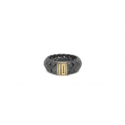 Buddha to Buddha Small Ring Black Rodium met 18 krt goud 542BRG MAAT 19 - 45453