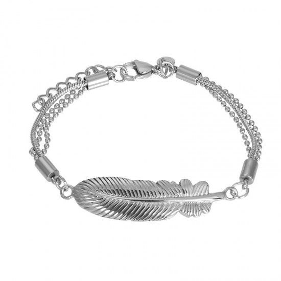 iXXXi Bracelet Feather Zilverkleur - 47345