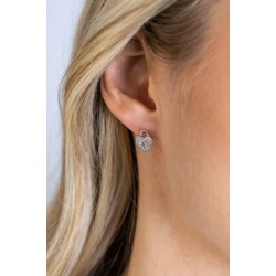 ZINZI zilveren hart oorstekers (10mm), met trendy sleutelgat en bezet met witte zirconia's ZIO2400) - 52587