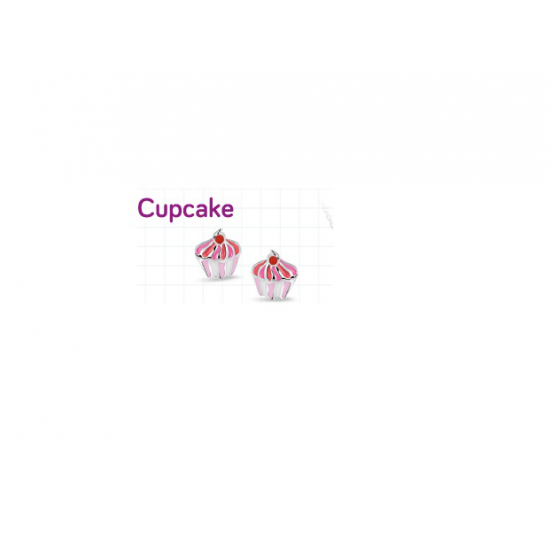 Bellini kinder oorbellen cupcake rose - 45731