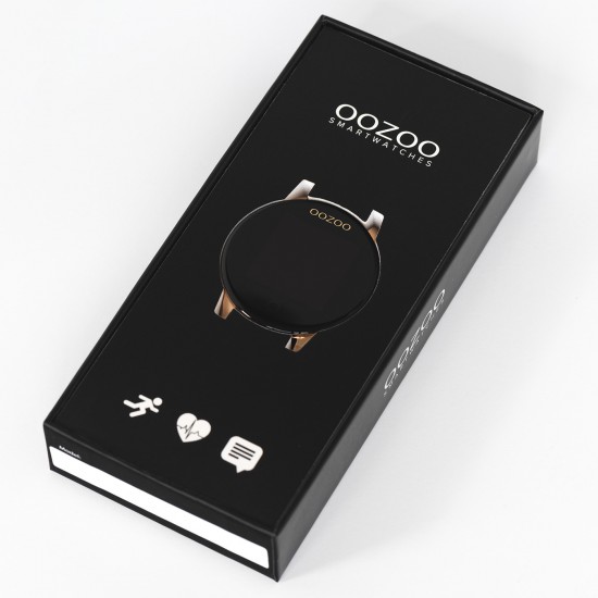 OOZOO Smartwatch 43 mm zwart / rosekleur Q00118 - 47032