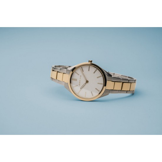 Bering Horloge Ultra Slim brushed silver/gold 31mm - 48313