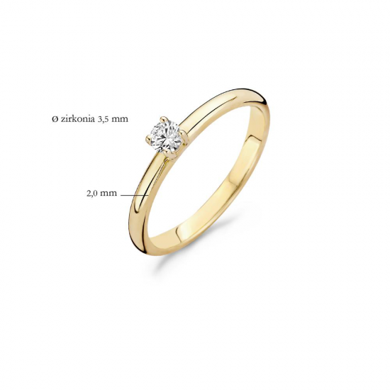 Blush Ring Geelgoud met Zirkonia 1112YZI MAAT 17 - 45819