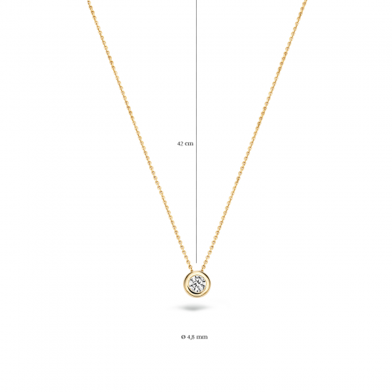 Blush Collier Geelgoud met Zirkonia 3052YZI MAAT 42cm - 45834