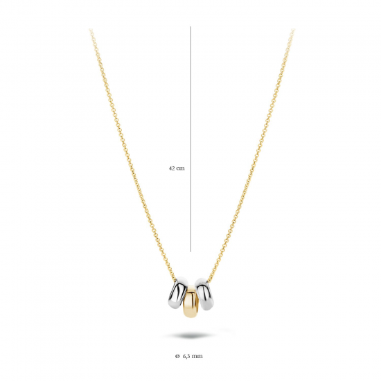 Blush Collier geelgoud met hangers Bicolor goud 3055BGO MAAT 42cm - 45835
