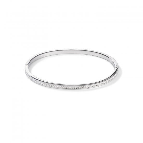 Coeur de Lion Armband roestvrij staal zilver & kristallen pavé kristal - 47586